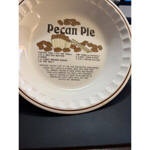 Vintage Hankook Pecan Pie Recipe Deep Plate Hankook 10" Korea